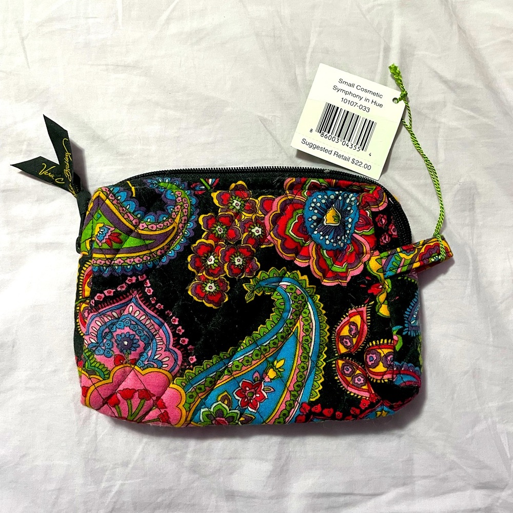 NWT Vintage Vera Bradley Symphony In Hue Mini Cosmetic Bag